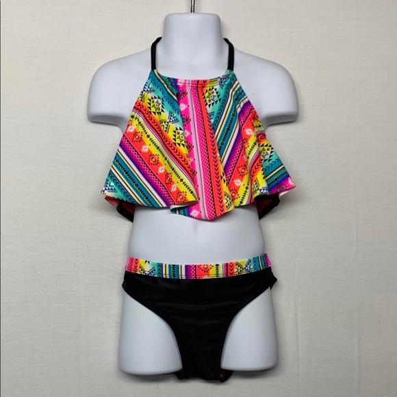 Wonder Nation Girls Two Piece Swim Suit - Picture 1 of 8